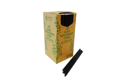 Swantex Black Paper Straws 250s Swantex Black Paper Straws 250s