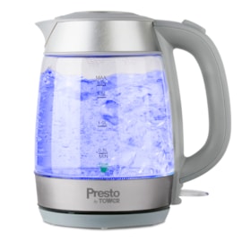 Tower Presto Rapid Boil Glass Kettle Grey Tower Presto Rapid Boil Glass Kettle Grey