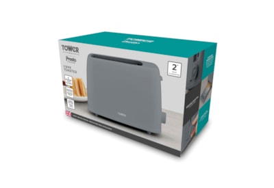 Tower Presto 2 Slice Toaster Grey Tower Presto 2 Slice Toaster Grey