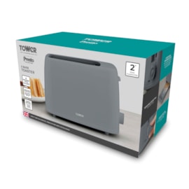 Tower Presto 2 Slice Toaster Grey Tower Presto 2 Slice Toaster Grey