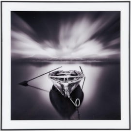 Photo Art Wandering Boat Glass Black & White Medium (PT4133)