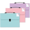 Pastel Expanding 13 Pocket File Asstd Colours A4 (PTEF)
