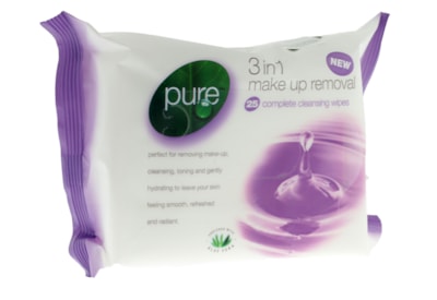Pure 3in1 Make Up Wipes 25s