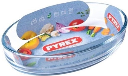 Pyrex Glass Oval Roaster 21x13cm 0.65lt (221B000)