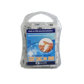 Washproof Plasters Plastic Box Assorted 5 Sizes