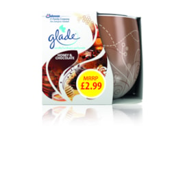 Glade Candle Honey & Choc Pmp 2.99 120g (R001569)