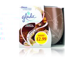 Glade Candle Honey & Choc Pmp 2.99 120g Glade Candle Honey & Choc Pmp 2.99 120g