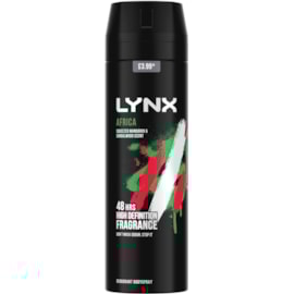 Lynx Bodyspray Africa £3.99* 200ml Lynx Bodyspray Africa £3.99* 200ml