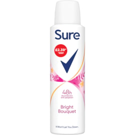 Sure Women Anti-Perspirant Deodorant Aerosol Bright Bouquet 150Ml Pmp £2.39
