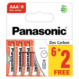 Panasonic Aaa Battery 6+2 (PANAR03RB8HH(6+2))