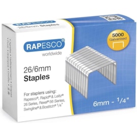 Rapesc0 Rapesco 5000 Galvanised Staples 26/6mm (S11662Z3)