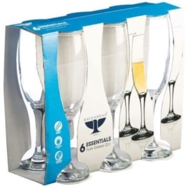 Ravenhead Essentials Flute Glasses Set Of 6 22cl Ravenhead Essentials Flute Glasses Set Of 6 22cl