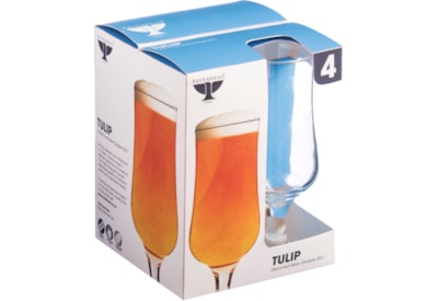 Ravenhead Tulip Stemmed Beer Glasses Set Of 4 35cl (0041.295)