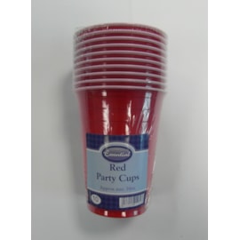 Essentials Reusable Plastic Party Cups Red 10pk Essentials Reusable Plastic Party Cups Red 10pk