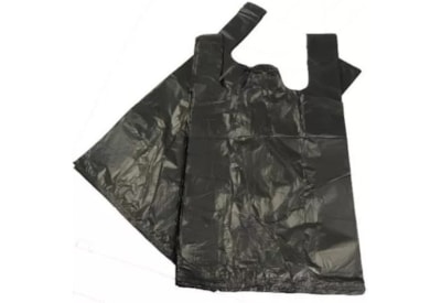Recycled Vest Carriers Black 11x17x21 100s (COSMOS)