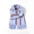 Reversible Checks Pale Blue Scarf Reversible Checks Pale Blue Scarf