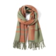 Butterfly Fashion Reversible Checks Scarf Tan Butterfly Fashion Reversible Checks Scarf Tan
