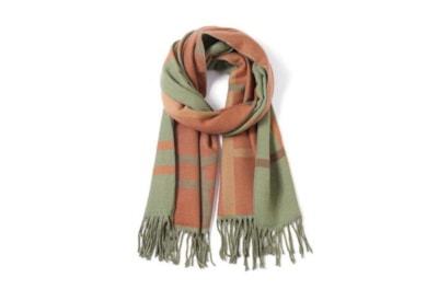 Butterfly Fashion Reversible Checks Scarf Tan