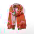 Butterfly Fashion Reversible Fox Scarf Orange Butterfly Fashion Reversible Fox Scarf Orange