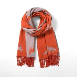 Butterfly Fashion Reversible Fox Scarf Orange Butterfly Fashion Reversible Fox Scarf Orange