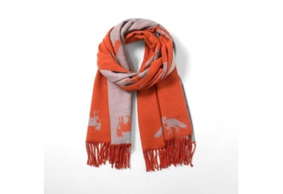 Butterfly Fashion Reversible Fox Scarf Orange