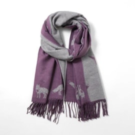 Butterfly Fashion Reversible Fox Scarf Purple Butterfly Fashion Reversible Fox Scarf Purple