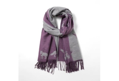 Butterfly Fashion Reversible Fox Scarf Purple Butterfly Fashion Reversible Fox Scarf Purple