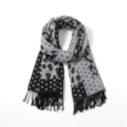 Butterfly Fashion Reversible Leopard & Star Scarf Black