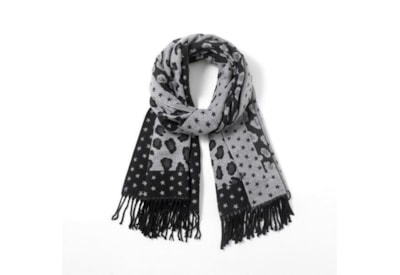 Butterfly Fashion Reversible Leopard & Star Scarf Black Butterfly Fashion Reversible Leopard & Star Scarf Black