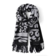 Butterfly Fashion Reversible Leopard & Zebra Scarf Black Butterfly Fashion Reversible Leopard & Zebra Scarf Black
