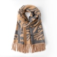 Butterfly Fashion Reversible Leopard & Zebra Scarf Camel Butterfly Fashion Reversible Leopard & Zebra Scarf Camel