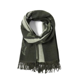 Butterfly Fashion Reversible Thistle Scarf Olive