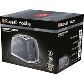 Russell Hobbs Honeycomb 2 Slice Grey Toaster Russell Hobbs Honeycomb 2 Slice Grey Toaster