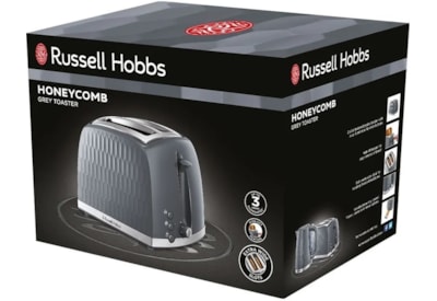 Russell Hobbs Honeycomb 2 Slice Grey Toaster (26063)