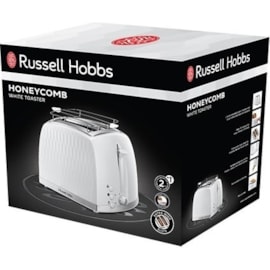 Russell Hobbs Honeycomb 2 Slice White Toaster (26060)