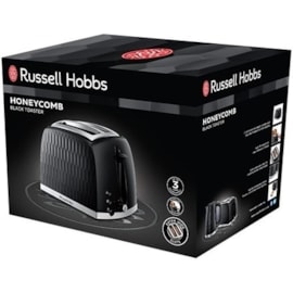 Russell Hobbs Honeycomb 2 Slice Black Toaster (26061)