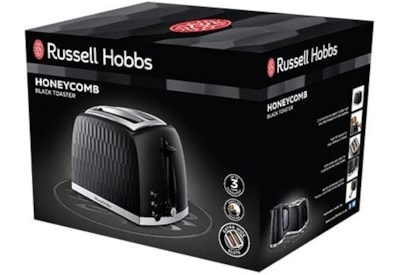Russell Hobbs Honeycomb 2 Slice Black Toaster (26061)