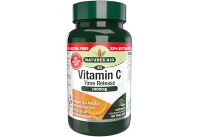 Natures Aid Naturals Aid Vit C 1000mg Time Release 40s Natures Aid Naturals Aid Vit C 1000mg Time Release 40s