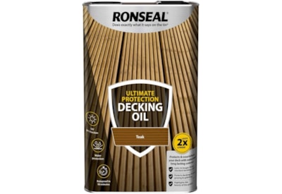 Ronseal Ultimate Decking Oil Teak 5lt Ronseal Ultimate Decking Oil Teak 5lt