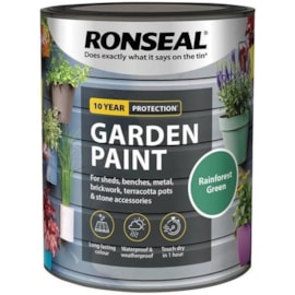 Ronseal Garden Paint Rainforrest Green 750ml Ronseal Garden Paint Rainforrest Green 750ml