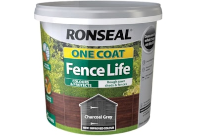 Ronseal One Coat Fence Life Charcoal 5lt Ronseal One Coat Fence Life Charcoal 5lt