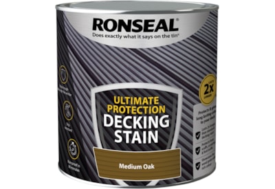 Ronseal Ultimate Decking Stain Medium Oak 2.5l Ronseal Ultimate Decking Stain Medium Oak 2.5l