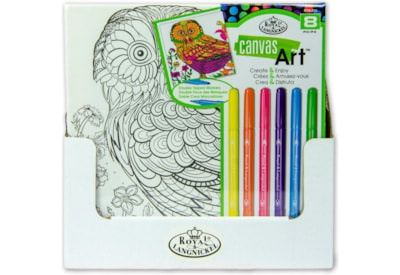 Royal Brush Canvas Art Colouring Set Owl (RTN-253)