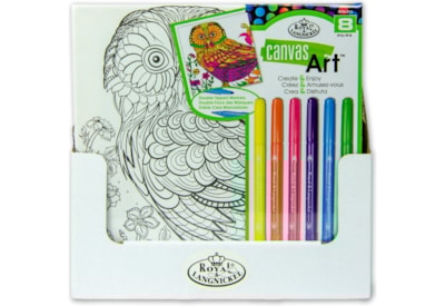 Royal Brush Canvas Art Colouring Set Owl Royal Brush Canvas Art Colouring Set Owl