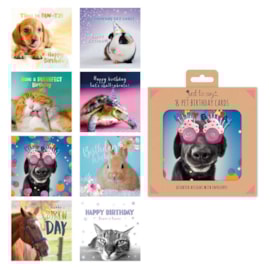 8 Birthday Card Mixed Pets Box 8s 8 Birthday Card Mixed Pets Box 8s