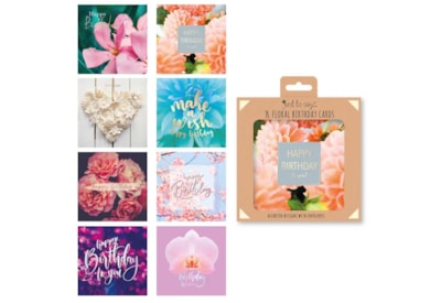 Luxury Floral Birthday Cards 8s (4492)