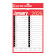 Red And Black A3 Easy View Calendar (3806)