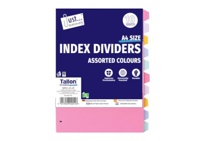 Just Stationery Index Divider Paper 10s A4 Just Stationery Index Divider Paper 10s A4