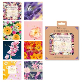 8 Floral Note Cards 8s (4498)