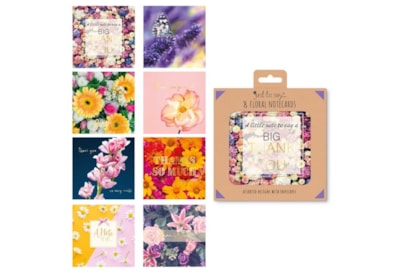 8 Floral Note Cards 8s (4498)